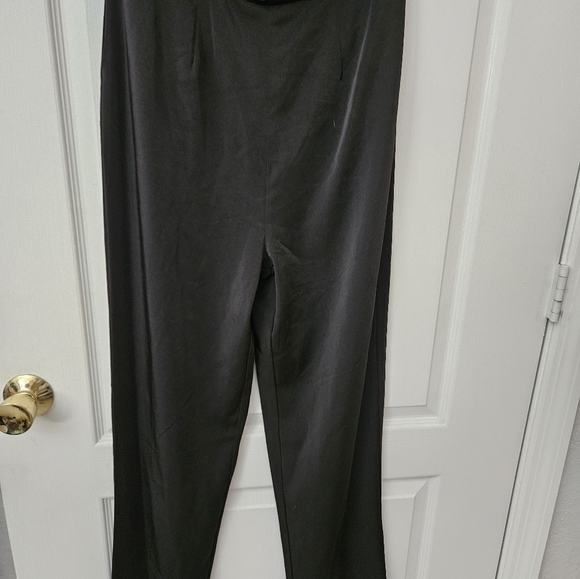 Ieena for Mac DuggalBlack Strapless Jumpsuit with Feather Trim 68146 SZ  6 NEW - Picture 5 of 11